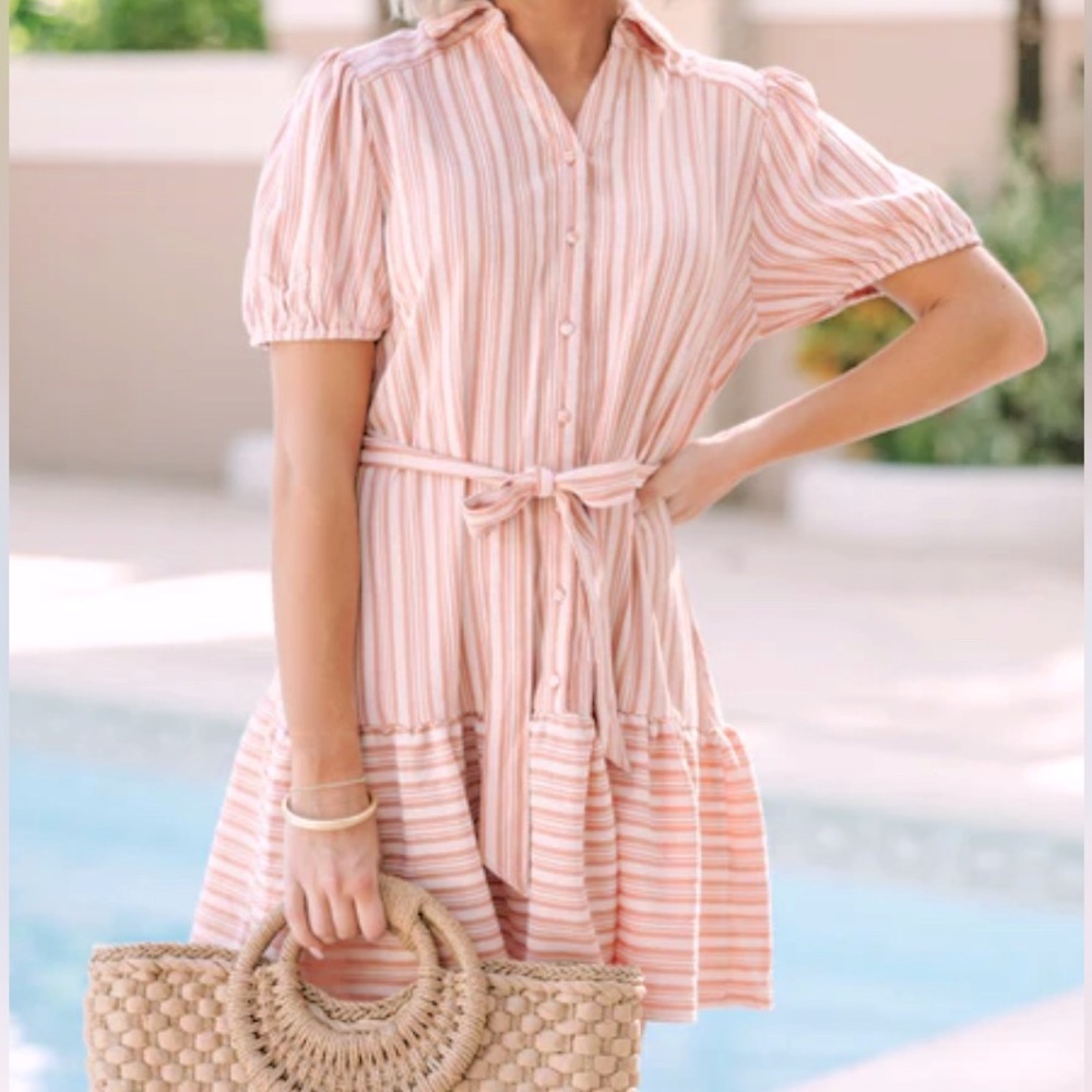 Striped, Button-Up Dress by Umgee - Picture 4 of 4